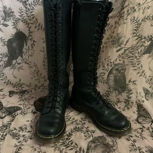 Dr marten knee high combat boots